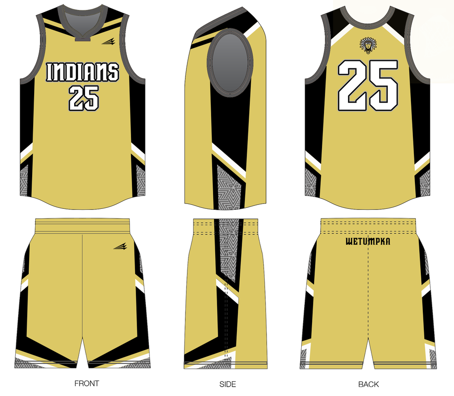 Wetumpka Indians Custom Modern Basketball Jerseys